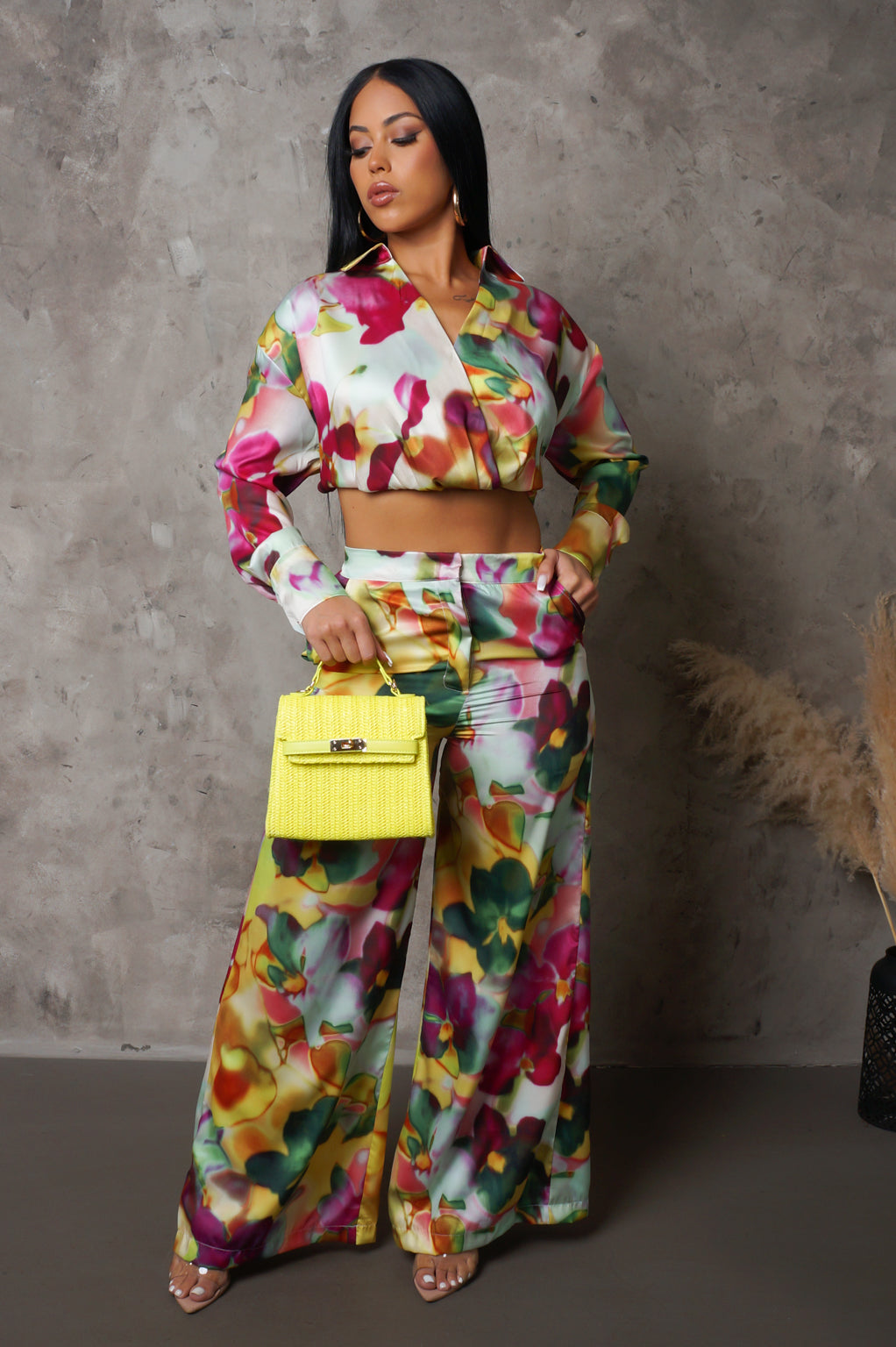BRUNCH SET:Multi-color two-piece pants set-arriesfashions