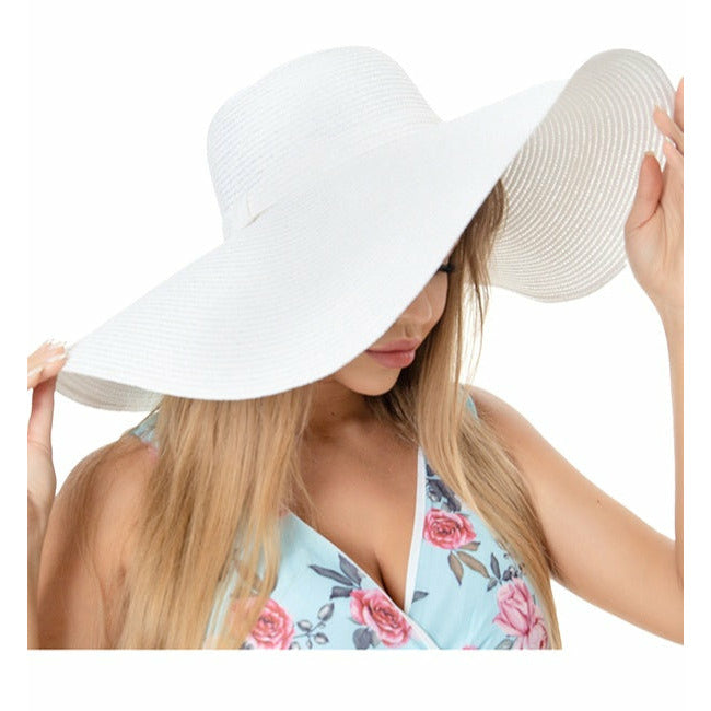 WIDE BRIM BEACH HAT - arriesfashions