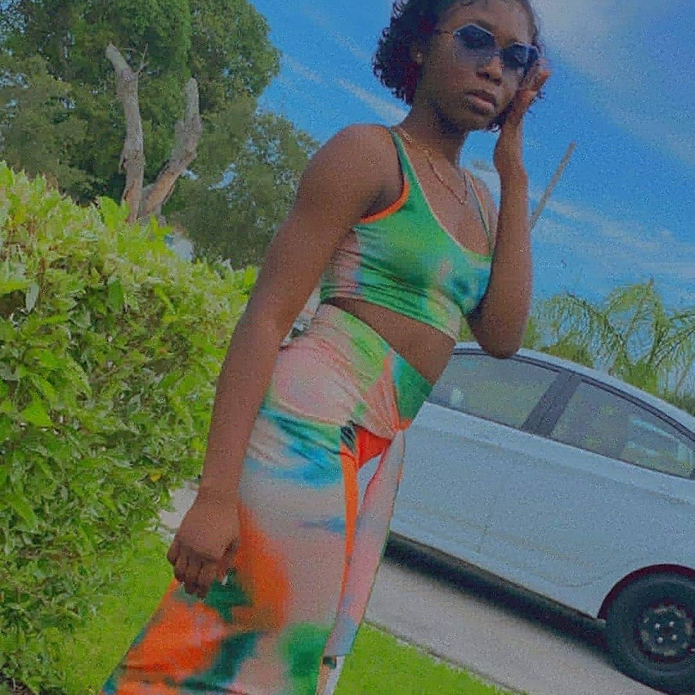 ORANGE AND GREEN TIE DYE - arriesfashions