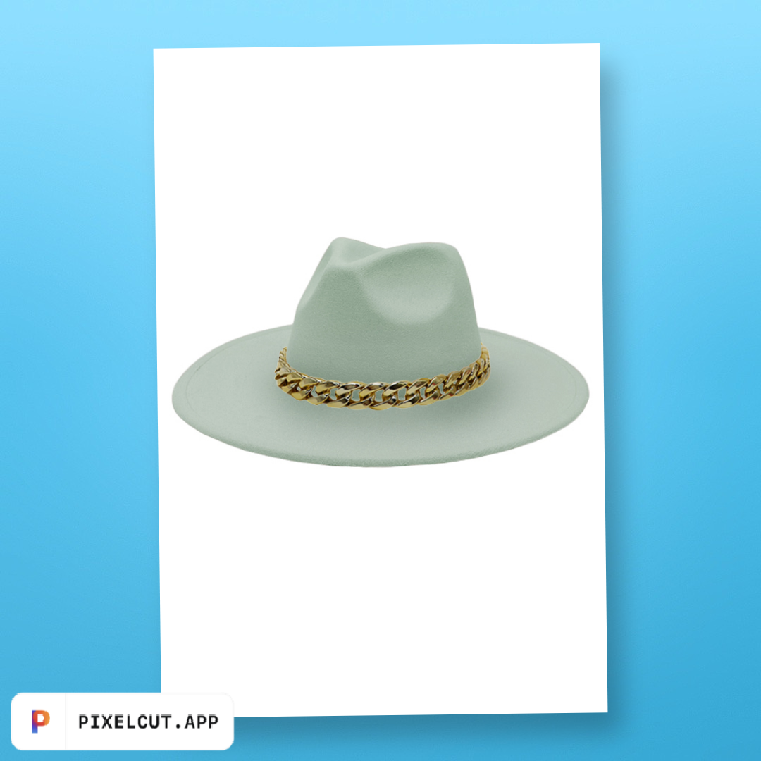 Wide Brim Chain Felt Rancher Hat - arriesfashions