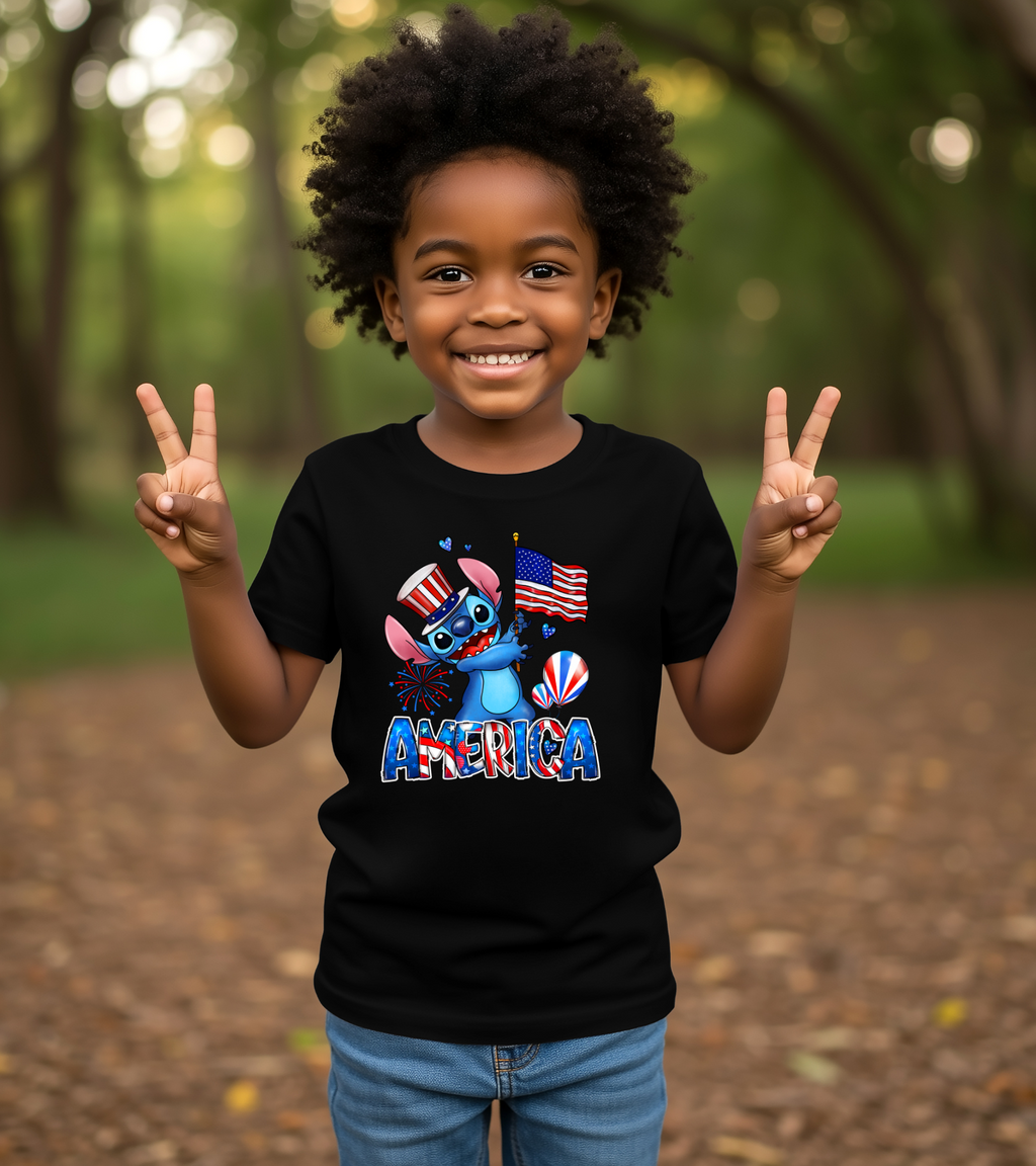 KIDS STITCH AMERICA SHIRTS