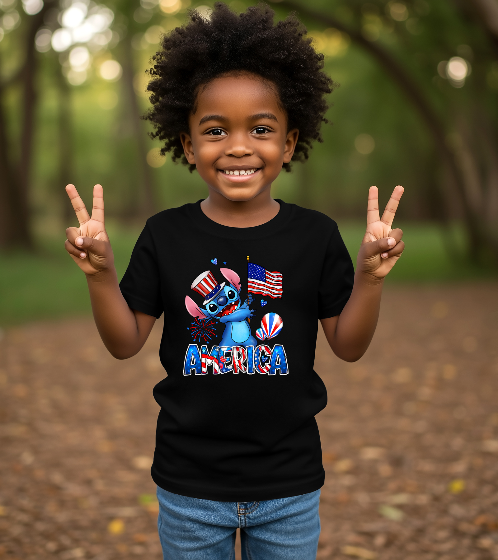 KIDS STITCH AMERICA SHIRTS