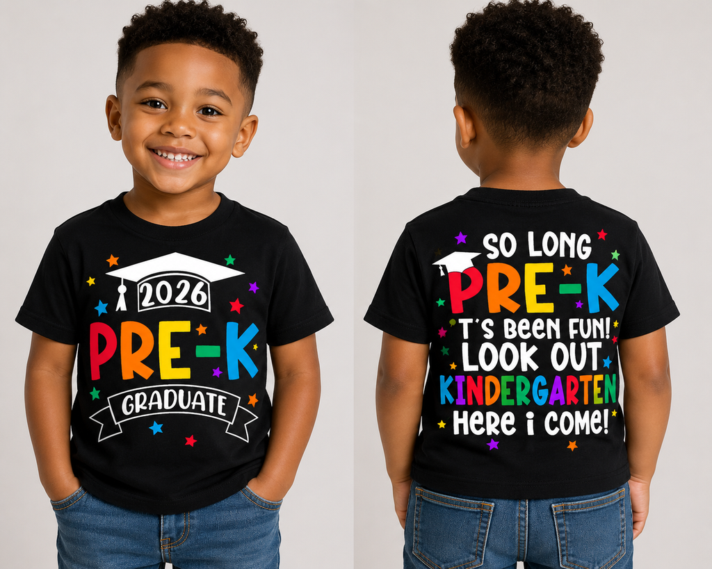 2026 Pre-K GRADUATE – KINDERGARDEN HERE I COME T-SHIRT