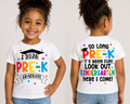 2026 Pre-K GRADUATE – KINDERGARDEN HERE I COME T-SHIRT