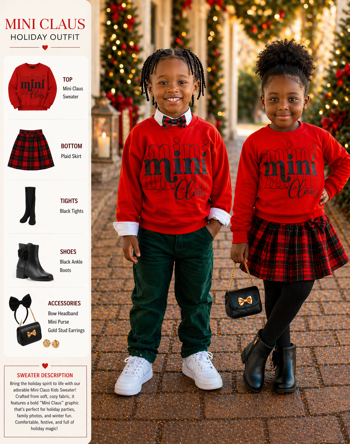 MINI CLAUS HOLIDAY SWEATER