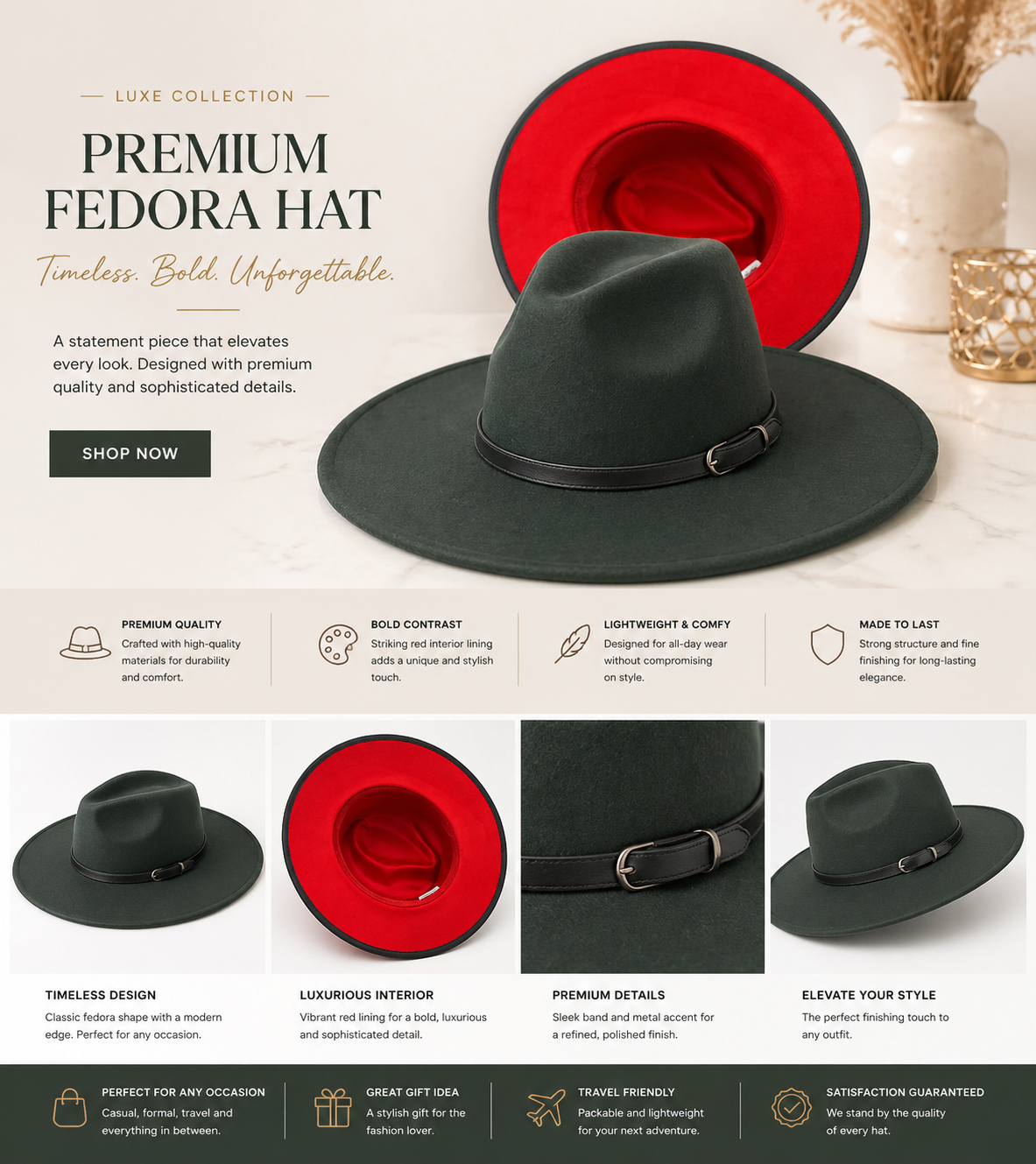 SIGNATURE LUXE FEDORA HAT