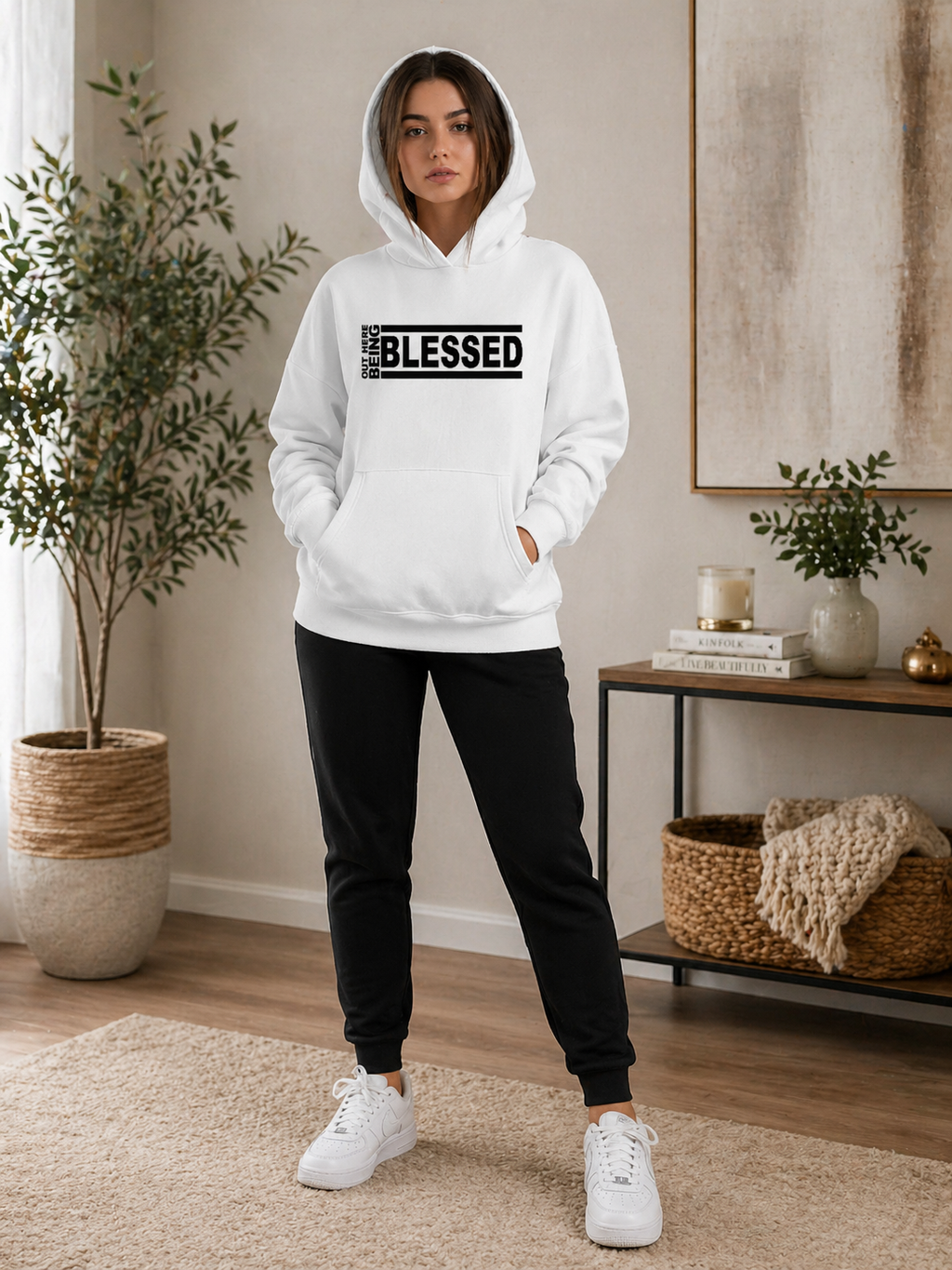 OUT HERE BEING BLESSED HOODIE