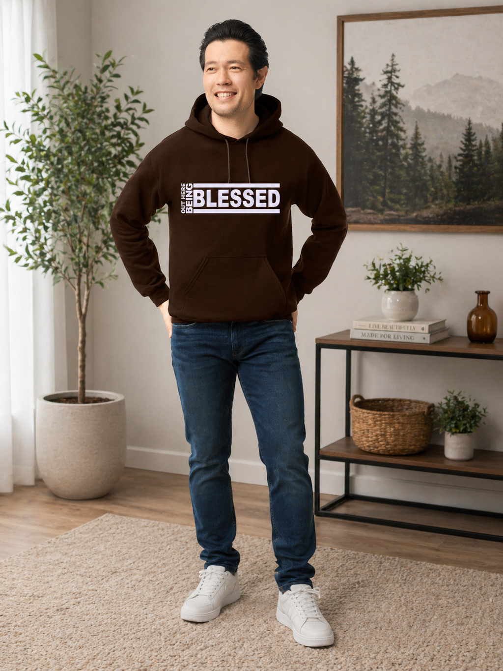 OUT HERE BEING BLESSED HOODIE