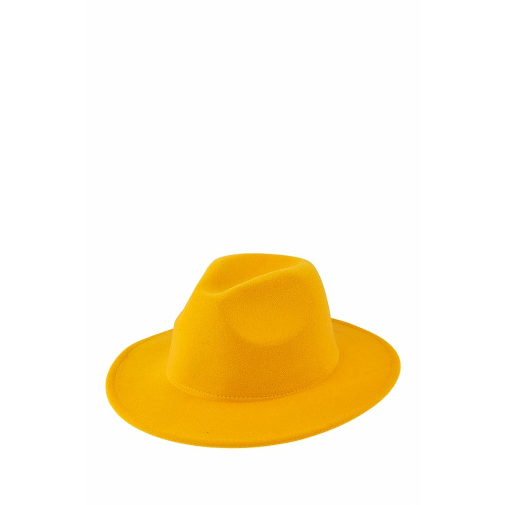 YELLOW FEDORA HAT - arriesfashions