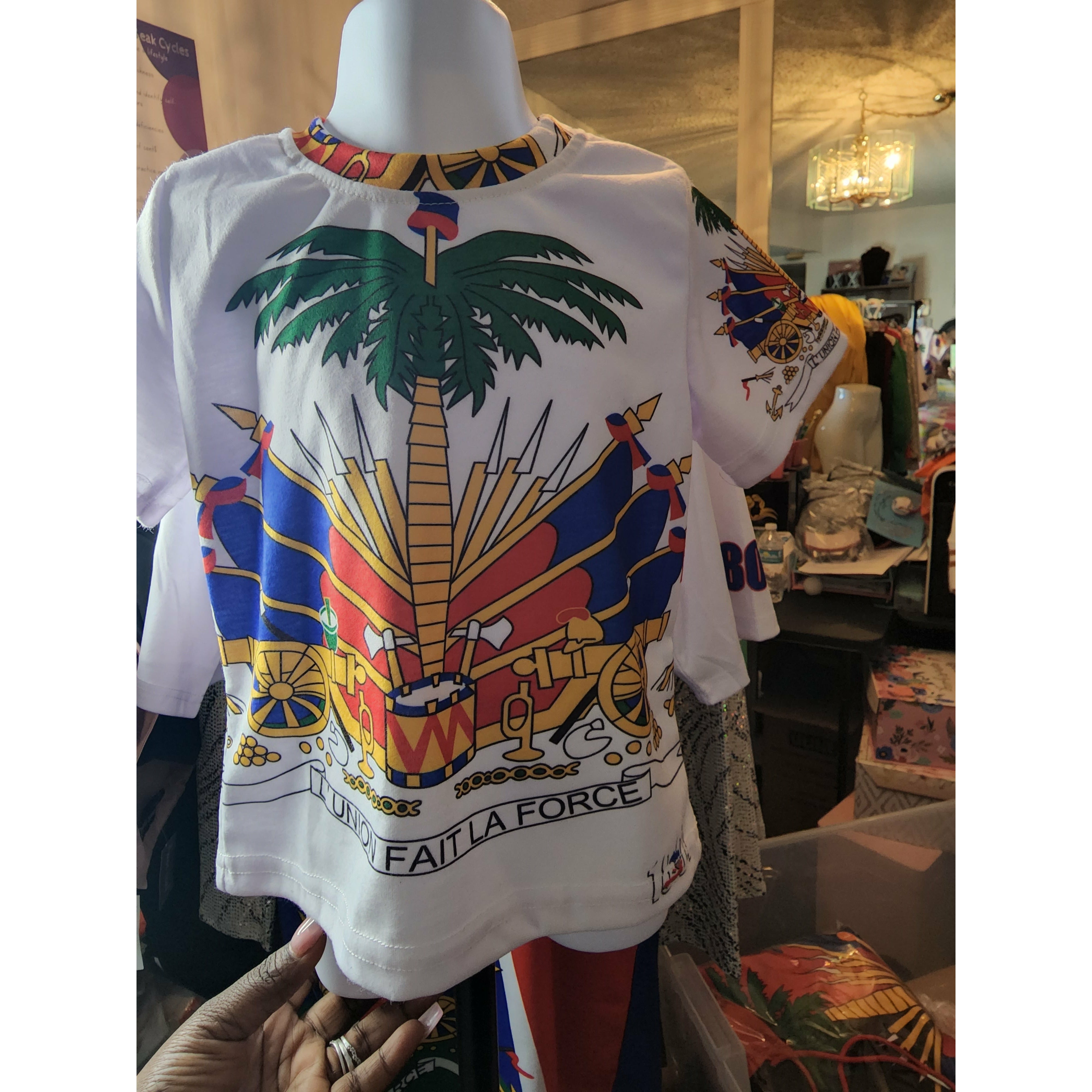 Kids Haitian flag shirt - arriesfashions