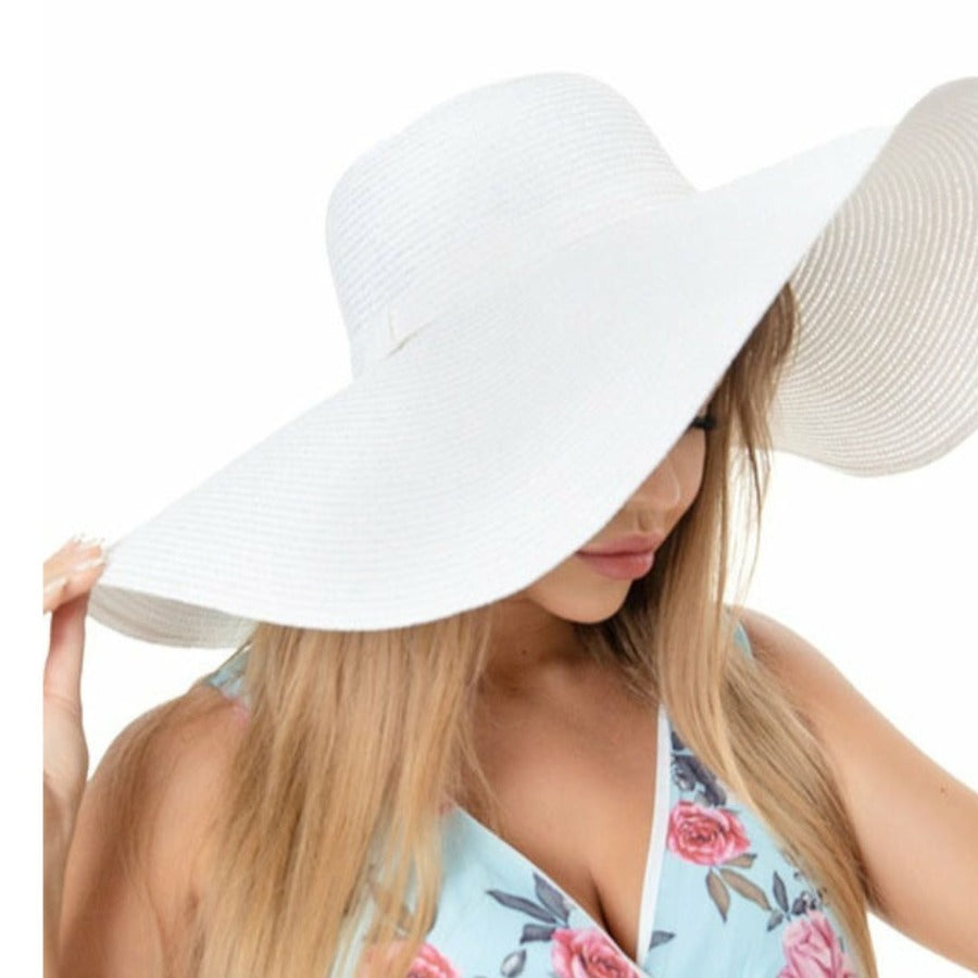 WIDE BRIM BEACH HAT - arriesfashions